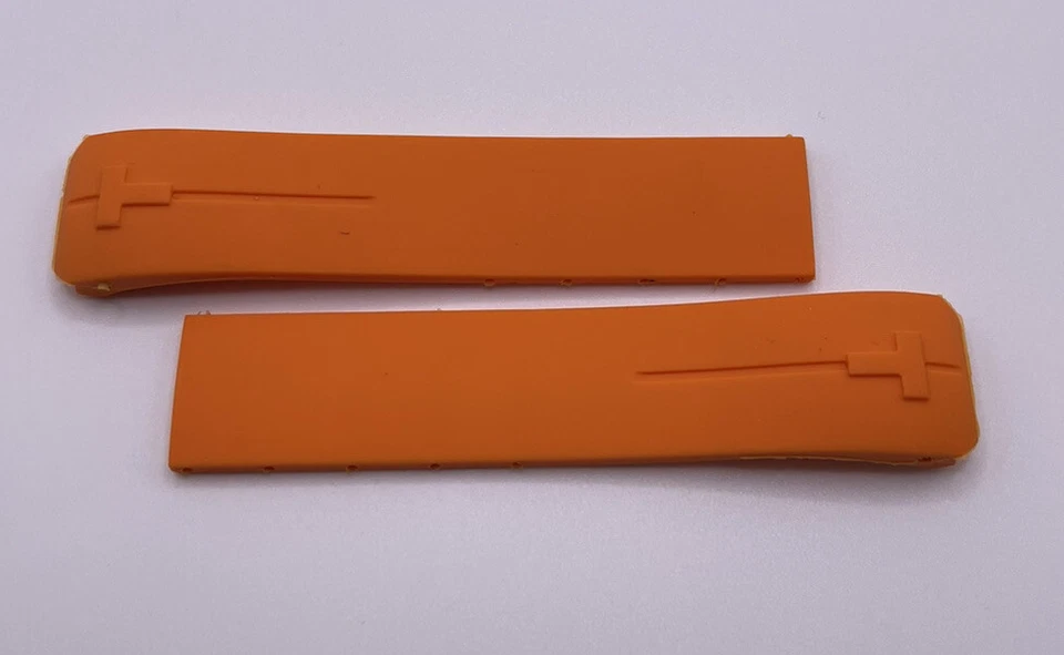Genérico 21mm laranja pulseira de borracha de silicone pulseira para caber relógio Tissue T-Touch - Imagem 3 de 4