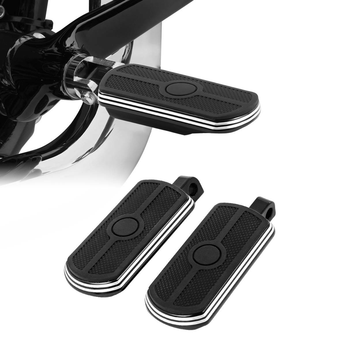 Bad Black CNC 10mm Footpeg Foot Peg Footrest Fit For Harley