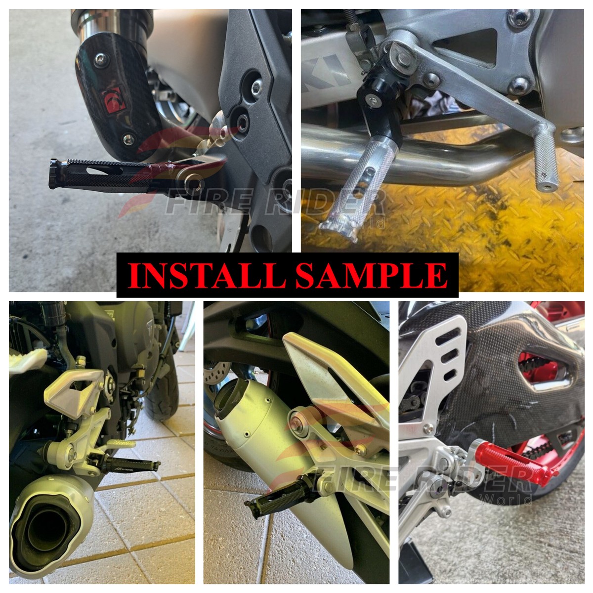 40mm Adjustable Gold Rider Foot Pegs SHINOBI For XJR 400 / R 40mm Adjustable Gold Rider Foot Pegs SHINOBI For XJR 400 / R