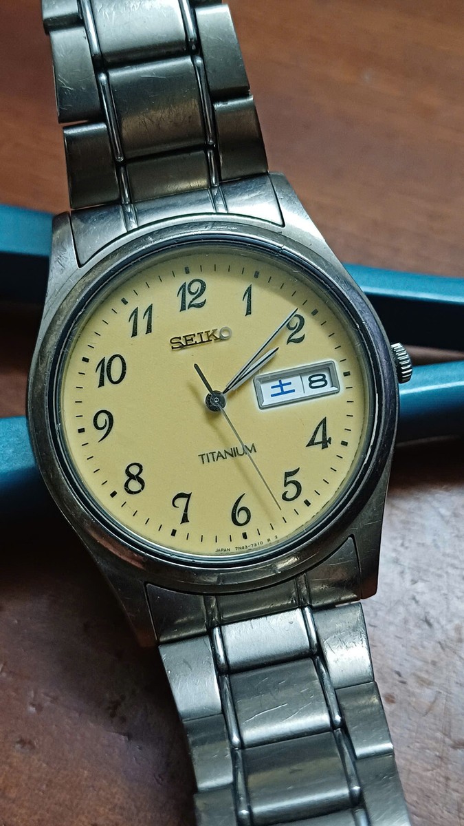 時計 SEIKO SPIRIT 7N43-7B60 MENS QUARTZ Seiko Quartz Titanium 7N43-9090 Full Luminous Dial (1600) | eBay