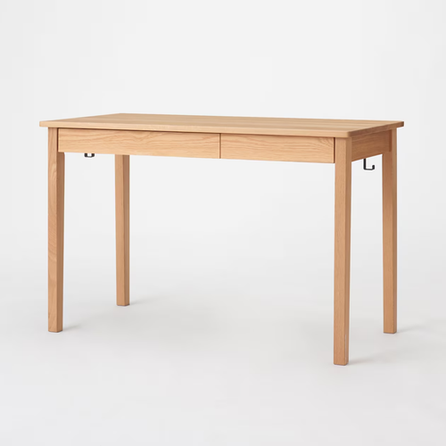 MUJI wooden desk oak W110xD55xH70cm 12841050 lacquer finish Floor Mount #704EK25 - Picture 4 of 9
