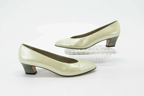 Scarpa donna Salvatore Ferragamo taglia 8 AA abito stretto tacco pompa usata qp - Foto 10 di 12