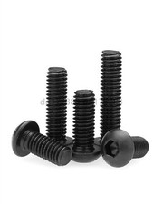 Black Steel Button Head Hex Socket Bolt 2 4 6 8 10 1/4
