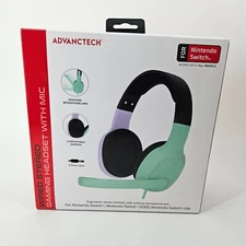 Advanctech Wired Stereo Gaming Headset With Mic For Nintendo Switch All Models