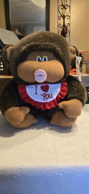 Vintage Cat Call Whistle Sensor Monkey Plush Toy W/Motion Sensor