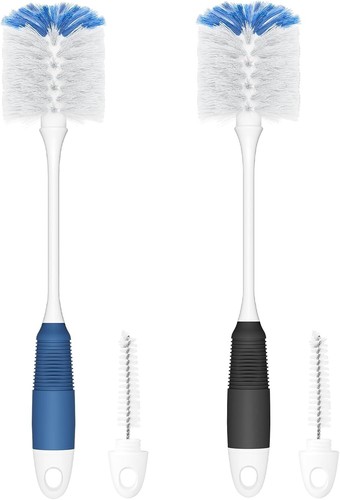 Brush Cleaner, Long Flexible Handle Bottle Brush Scrub