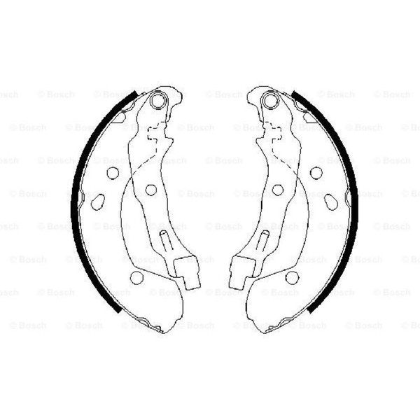 Bosch Bremsbackensatz Bremsbacken Hinten FüR Renault Clio III BR0/1 CR0/1-image