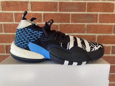 New Adidas Trae Young 2 Thunderstorm Size 10.5 Mens Blue White Basketball Shoes