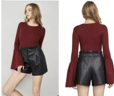 NEW BCBG MAXAZRIA WAVERLEY BELL LONG SLEEVE  SWEATER TOP  SZ M  $200