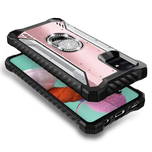 For Samsung Galaxy A51 5G Case Full Body Ring Stand Phone Cover + Tempered Glass - 第 31/37 張圖片