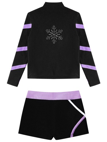 Kids Girls Activewear Set Gym Sport Outfit Athletic Sportsuit Training Stripe - Picture 31 of 42