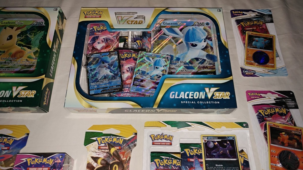 Pokemon Leafeon & Glaceon VStar Special Collection Boxes w/ Build & Battle  Boxes | eBay