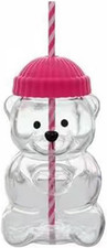 Glass Bear Cup, Bear Straw Cup, Glass Cups with Lids and Straws,Cute Mugs Bear S