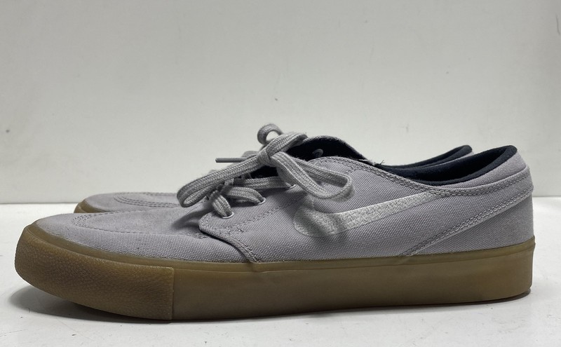 Nike SB Stefan Janoski Wolf Grey Gum Canvas Skate Shoes Men's Size 11.5