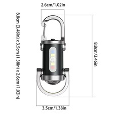 Powerful COB LED Flashlight Keychain USB Rechargeable Portable Hanging Torch Ult