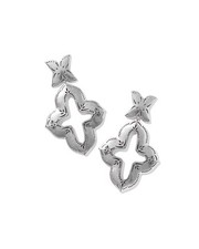 Kendra Scott Yellow Rose Western Earrings In Vintage silver - Keziah Etch