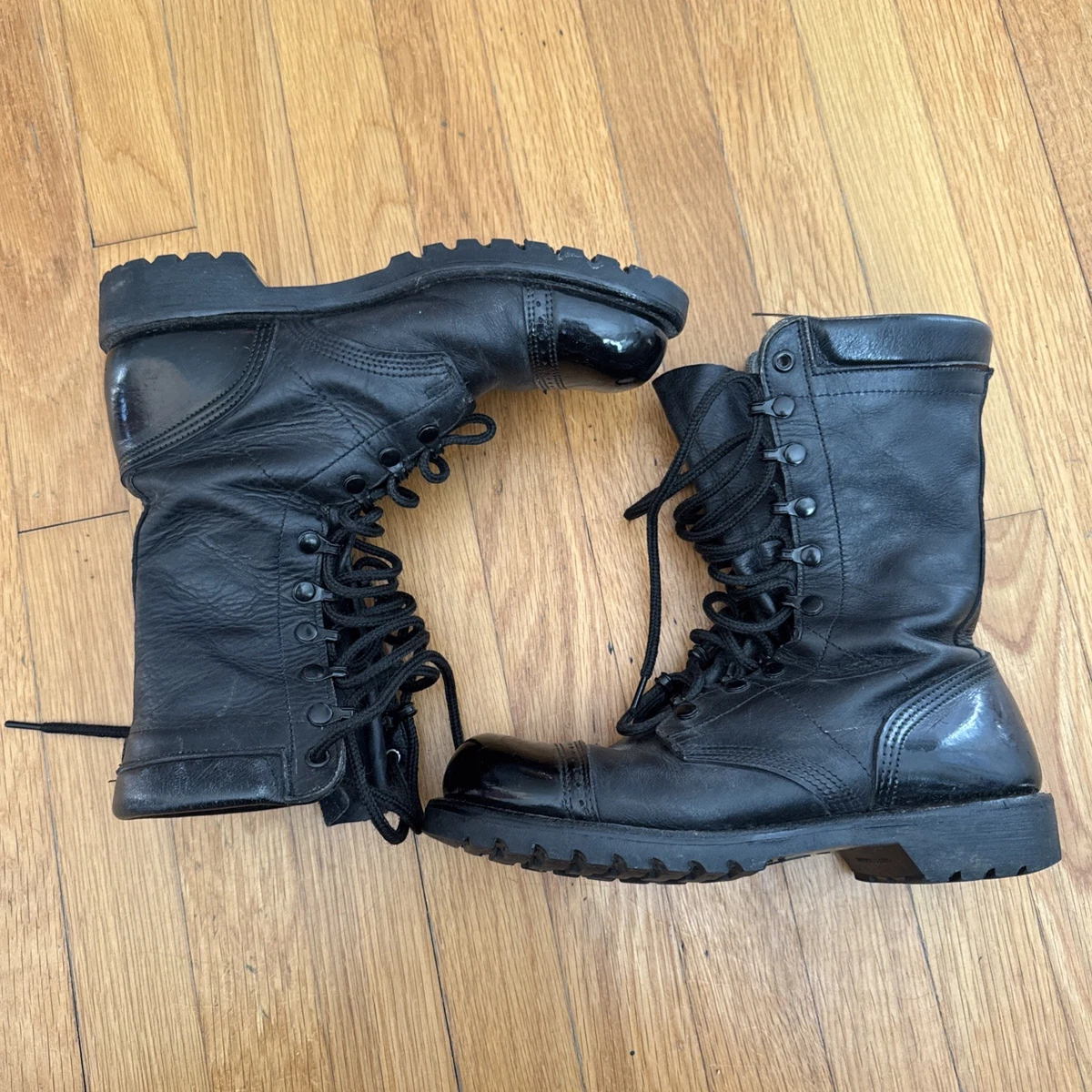 VTG 90\'s Corcoran 1525 Field Boots Black Leather Cap Toe Vibram Sole Size 10.5 E Mens Vintage Corcoran 1525 10 main image 2