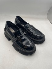 Y2K Steve Madden Trifecta Platform Loafers Slip-On Sz 7 Black Woman