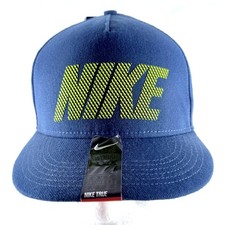 Nike True Dri-Fit Blue Unisex Youth Baseball Cap Hat Stretch Fit Sample Hat