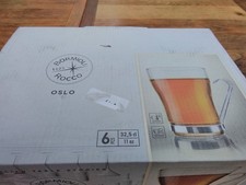Bormioli Rocco Oslo Set di 6 tazze da caffè/tè grandi in vetro trasparente - 320 ml / 11 oz 