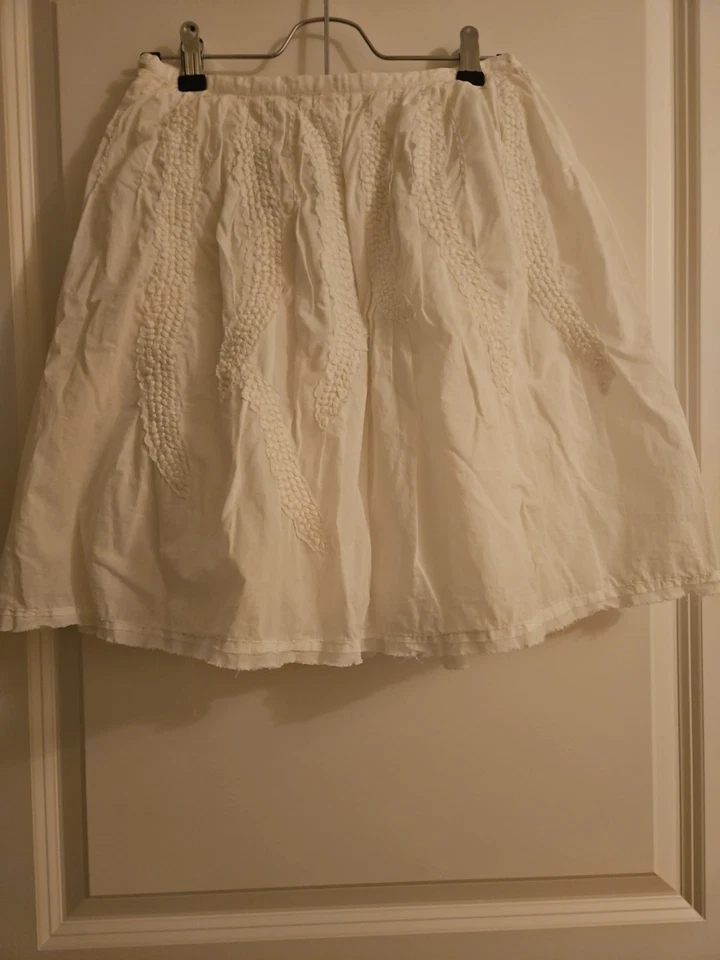 Project Alabama White Cotton Embroidered Skirt Small 4 - Image 4 of 4