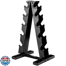 YES4ALL Dumbbell Rack Stand Only, 5 Tier A Frame Weight Rack for 5-25 LB Dumb