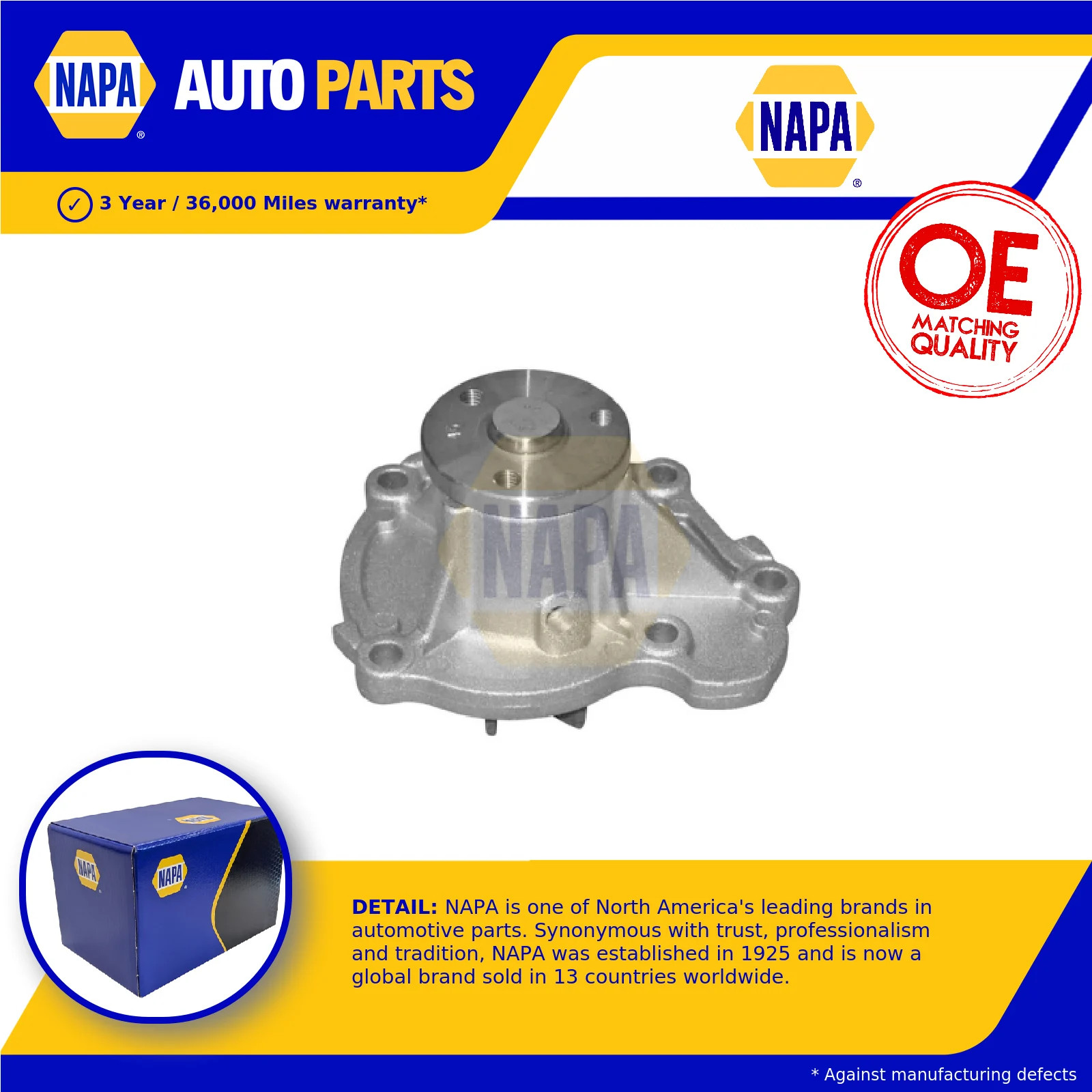 Water Pump NWP1373 NAPA Coolant 2101019B00 210101F700 2101041B00 2101041B02 New - Image 7