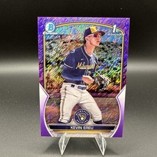 2023 Bowman 1st Chrome Kevin Ereu Brewers Purple Shimmer /250