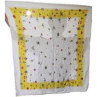 Vintage, 52" mal 43" Baumwolle Tischdecke, Tulpen und Blumen 