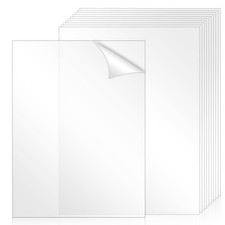 TKOnline 10 PCS Plexiglass Sheets, 8.5" x 11" x 11", 0.5mm Thick, clear