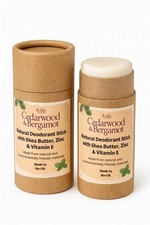 Natural Deodorant Stick with Cedarwood&Bergamot, Vitamin E,Zinc Made In the Uk