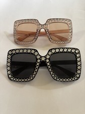 2 Pairs Rhinestone Square Sunglasses Brand New