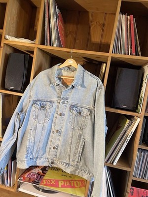Herren Levi Trucker Jeansjacke Top Vintage Zustand XXL
