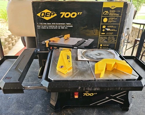 QEP 22700Q 700XT Wet Tile Saw 3/4 HP 7" Blade + Table Extension USED