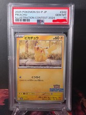2025 POKEMON JPN SV-P PROMO ILLUSTRATION CONTEST 2024 #242 PIKACHU PSA 10