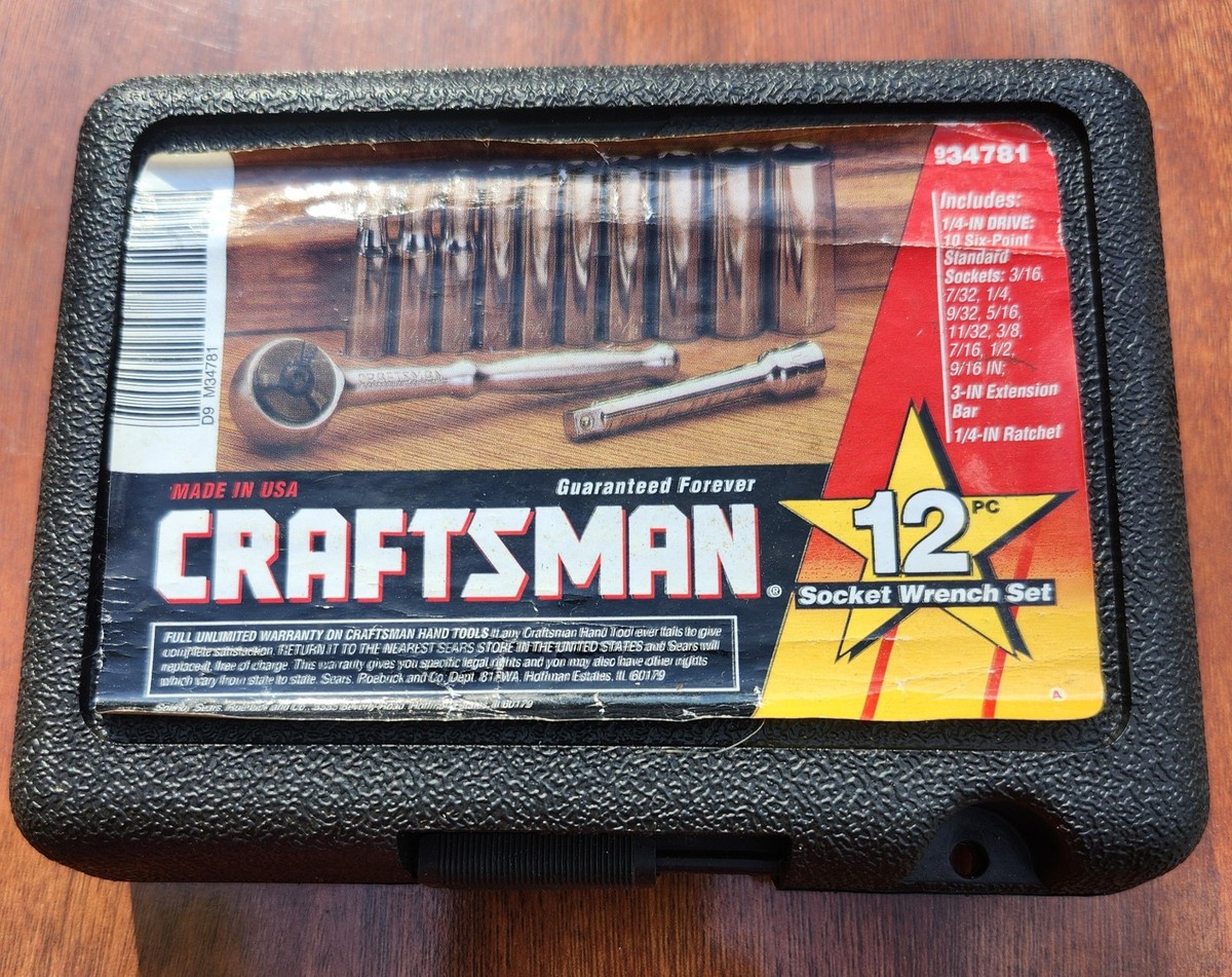 Vintage Craftsman 9_34781, 12Pc 1/4