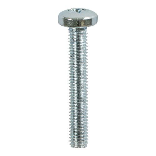 TIMCO Machine Screw PZ2 PAN Zinc M5 x 25 Silver Pack 100