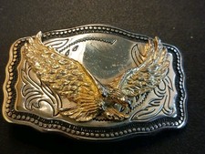 Vintage Eagle Belt Buckle 2.5" Metal Buckle Made in USA
