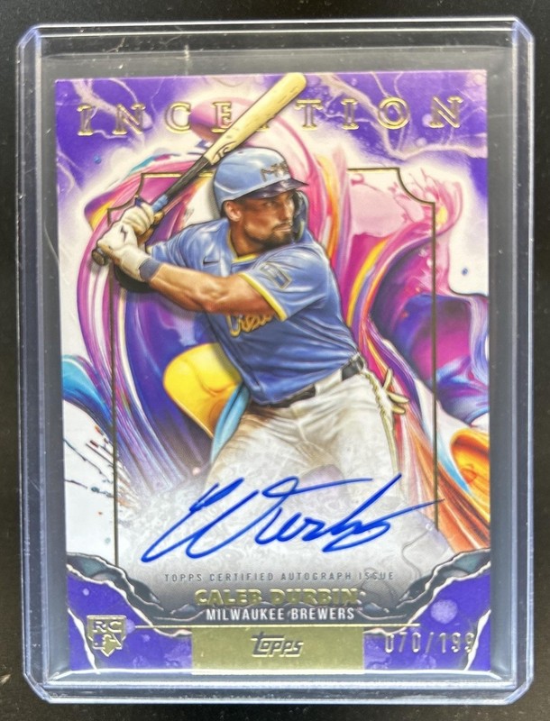 2025 Topps Inception Caleb Durbin Rookies And Emerging Stars Auto Purple #/199