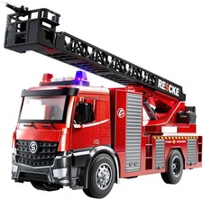 Fire Truck Toy for Kids 3 4 5 6 7 8 Years Old - Fire Trucks Playset with Rotatin