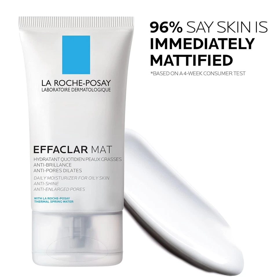 La Roche-Posay Effaclar Mat Daily Moisturizer For Oily Skin 40ml Face Cream New - Image 2 of 4