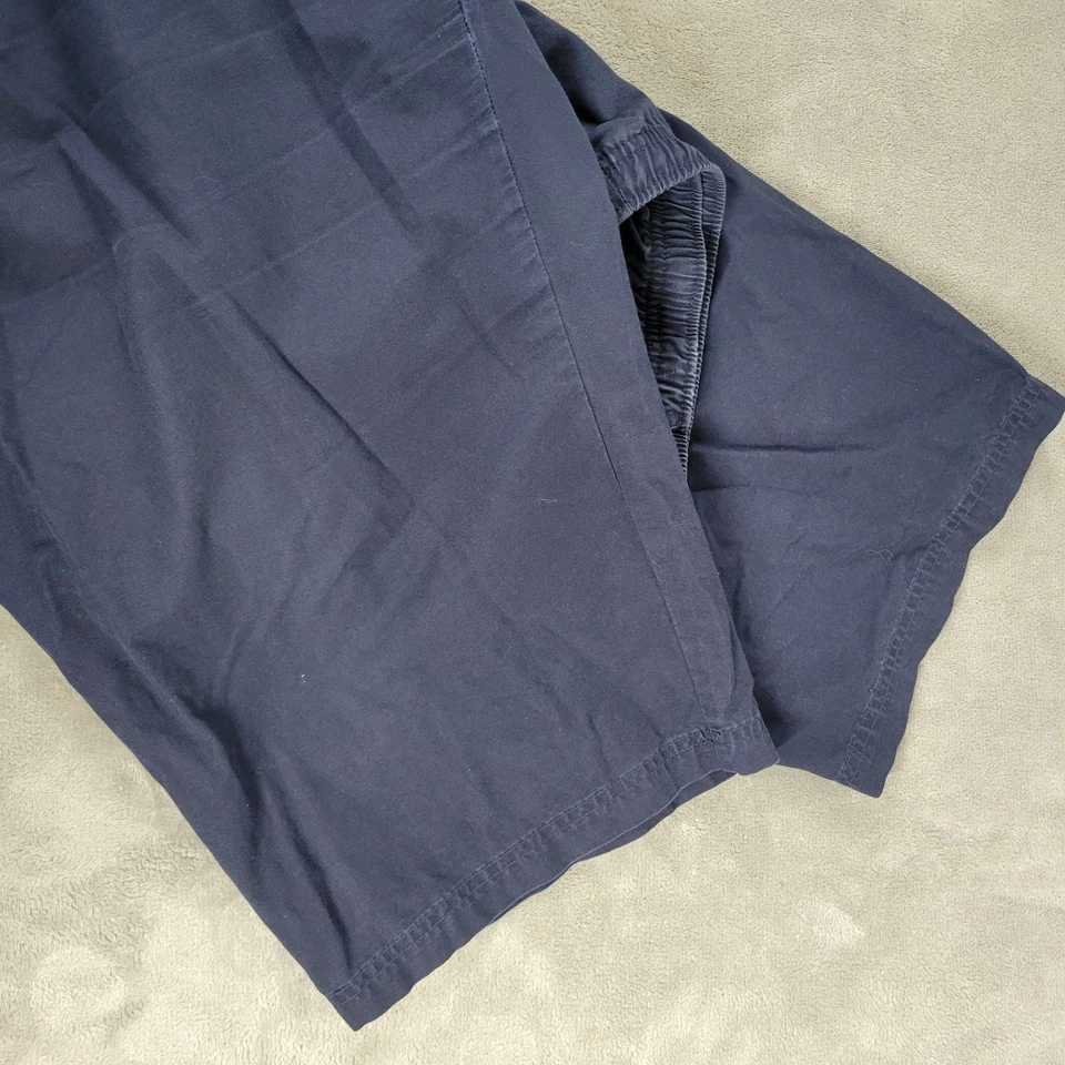 Pantalones para mujer Karen Scott XL Capri Pull On azules cómodos algodón cordón informales Foto 4 de 4