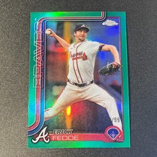 2025 Topps Chrome Update Series - Erick Fedde #USC89 Green Refractor 21/99 SP