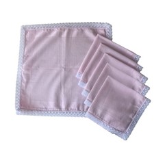 Pack Of 6 Floral Lace Handkerchiefs Women Hankies for Weddings and Parties