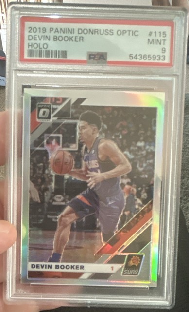 Panini 2019-20 Donruss Optic Devin Booker #115 Holo Prizm Phoenix Suns PSA 9