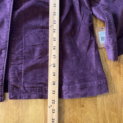 Jeanstar Damen Arielle samtige Jacke Medium 3/4 Arm cropped breiter Kragen Y2K - Bild 9 von 10