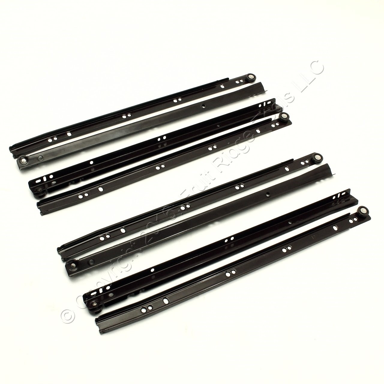 2 PAIR 18" Side Mount 80-lb Load Capacity 3/4 Extension Cabinet Drawer Slides