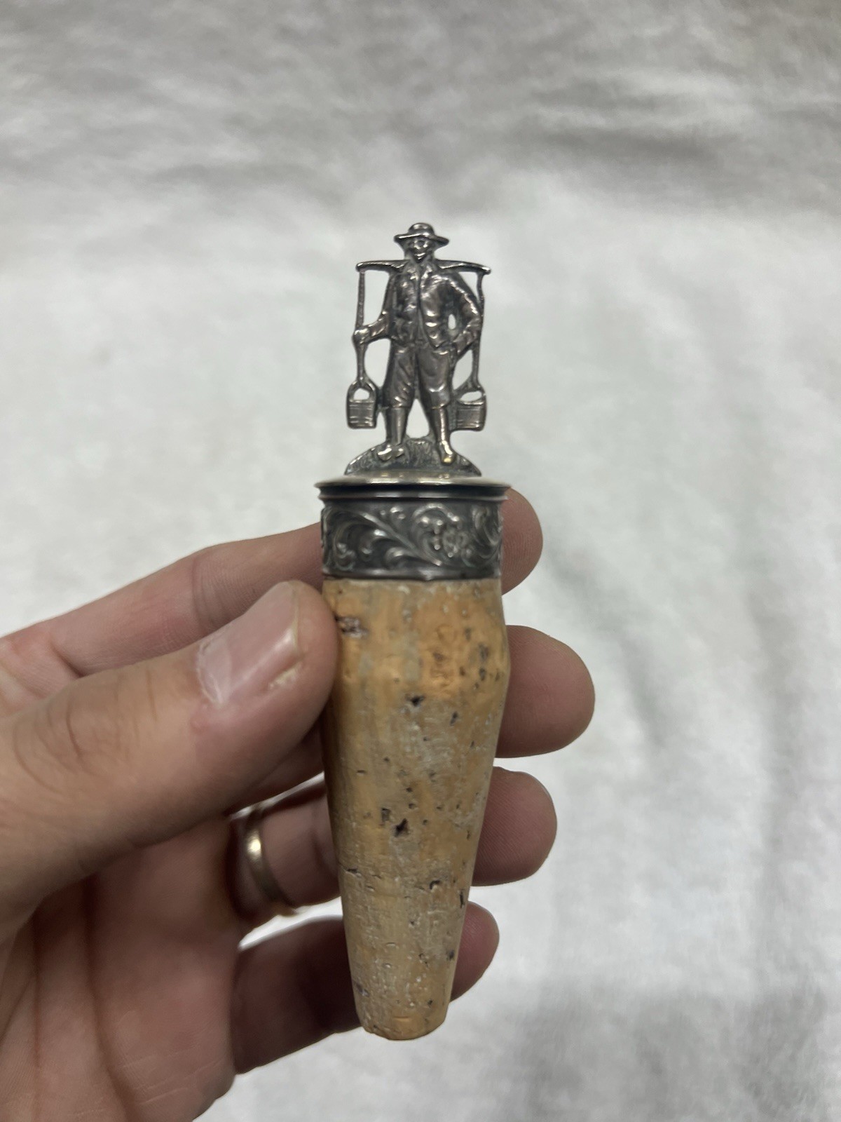 Vintage Dutch Silver Bottle Stopper #O