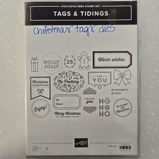 Stampin Up Tags Tidings Stamp Set with Matching Christmas Tags Thinlits Dies