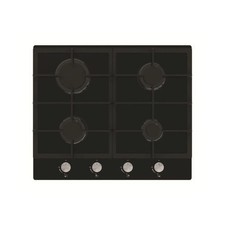 Cookology Essentials AEGOG60BK 60cm Gas on Glass Hob Black 4 Burner